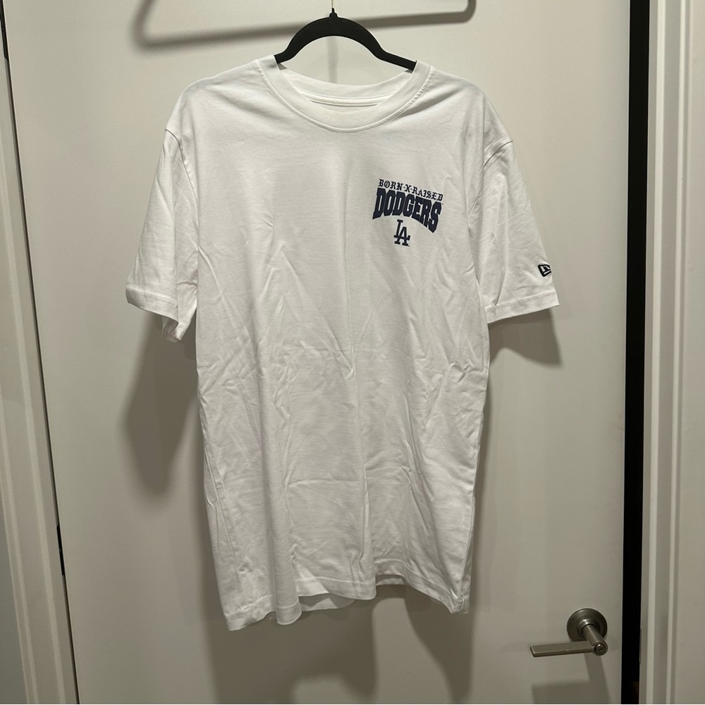 BORN X RAISED White Dodgers Tee